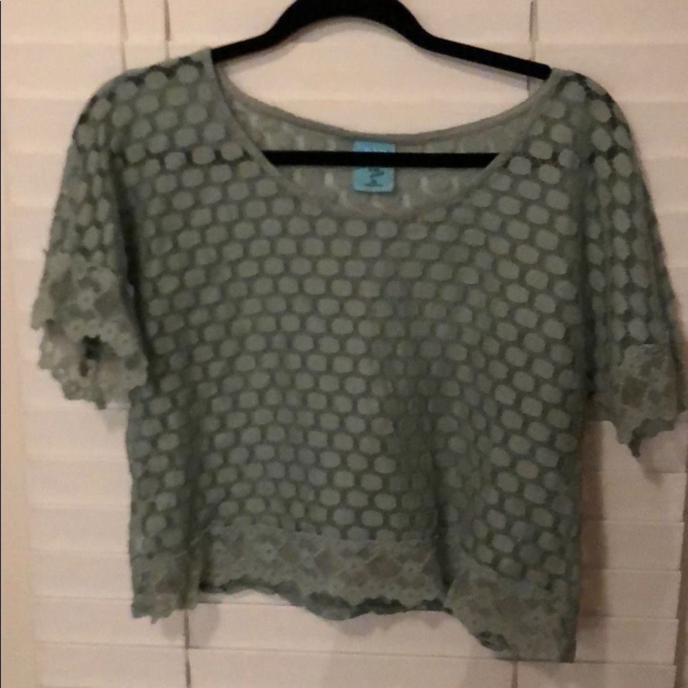 Lacy green top